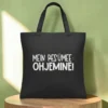 Baumwolltasche "Ohjemine" - schwarz
