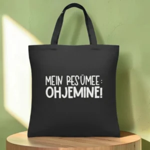 Baumwolltasche "Ohjemine" - schwarz