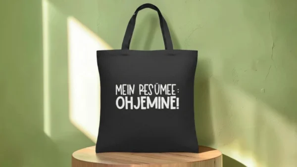 Baumwolltasche "Ohjemine" - schwarz