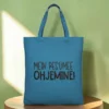 Baumwolltasche "Ohjemine" - petrolblau