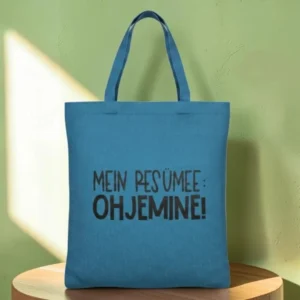 Baumwolltasche "Ohjemine" - petrolblau