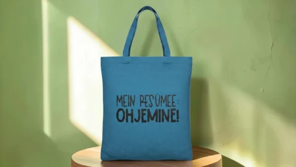 Baumwolltasche "Ohjemine" - petrolblau