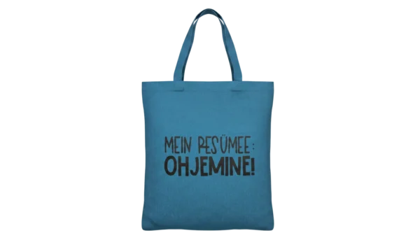 Baumwolltasche "Ohjemine" - petrolblau