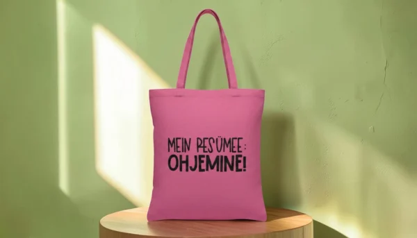 Baumwolltasche "Ohjemine" - pink