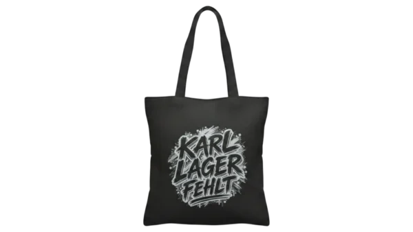 Baumwolltasche "Karl Lager Fehlt“ – Black Edition