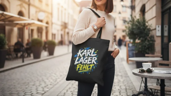 Baumwolltasche "Karl Lager Fehlt“ – Graffiti Edition